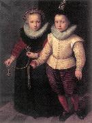 KETEL, Cornelis Double Portrait of a Brother and Sister sg oil